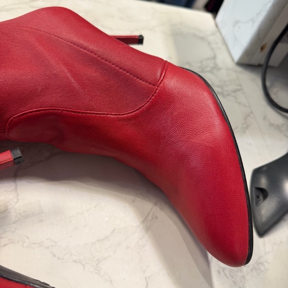 Stuart Weitzman Red Almond Toe Knee High Boots 39.5 - Picture 5 of 6